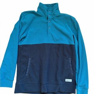 Men’s Outdoor Research Teal and Black Snap Button Fleece Pullover